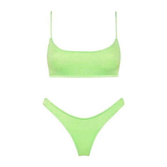 TRIANGL MICA - CHEEKY LIME SPARKLE SET WITH BAG NWT - Picture 2 of 6